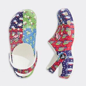 CROCS Vineyard Vines HOLIDAY PATCHWORK CLOGS Size 4 Kids